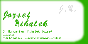 jozsef mihalek business card