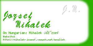 jozsef mihalek business card